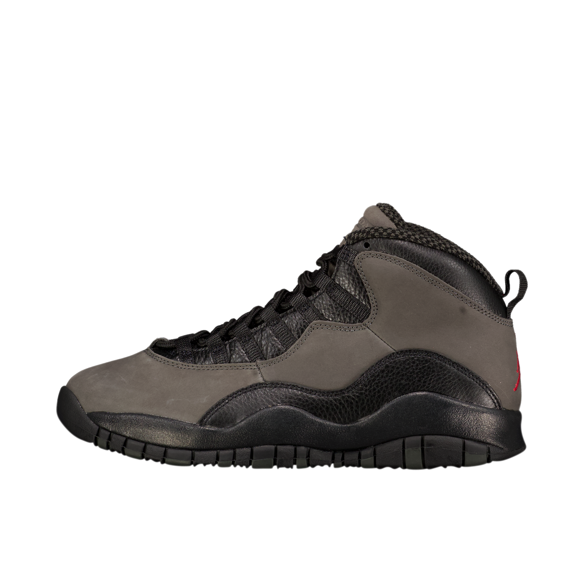 black grey jordan 10