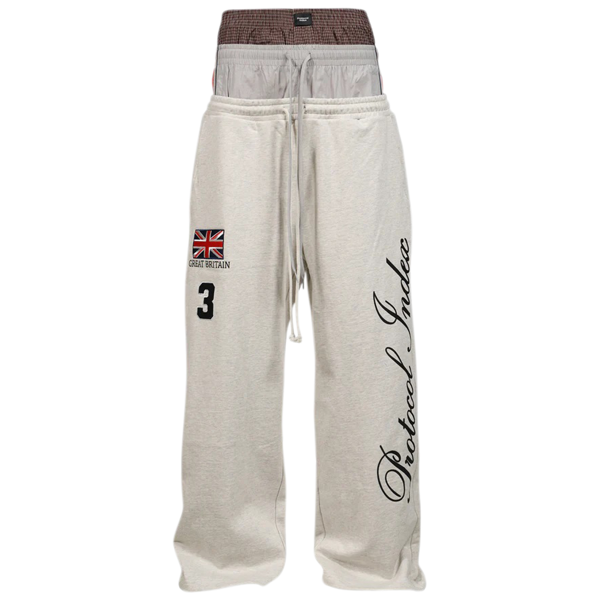 ProtocolIndex 3 LAYERED TRACK PANTS GRY 3 Layered Sweat Pants Grey / 2