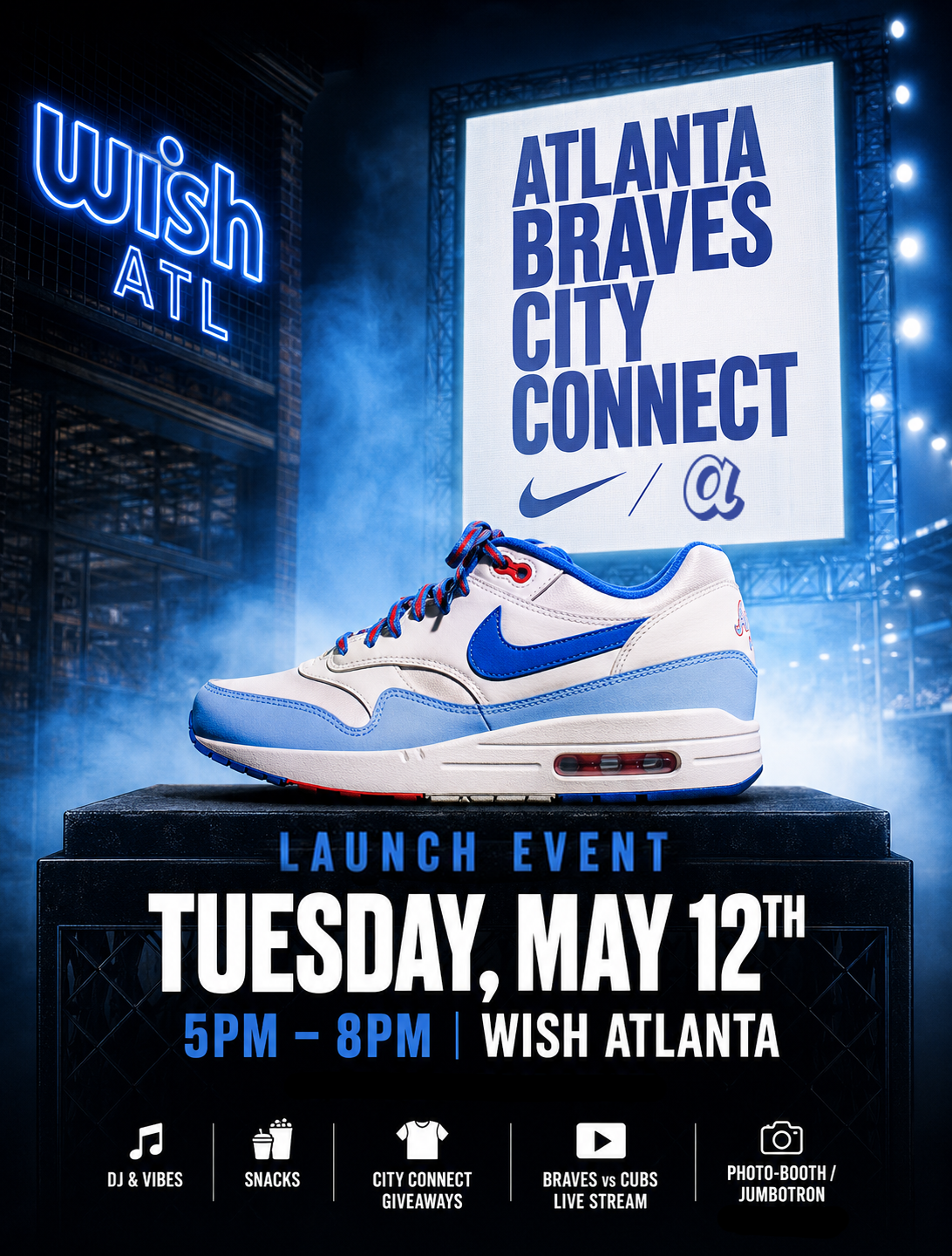 Wish ATL x  Nike Air Max 1 ‘Braves’ City Connect Launch Event