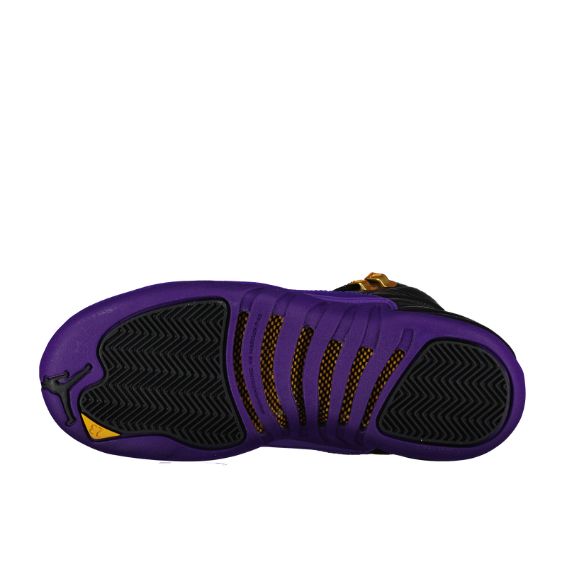 Jordan 12 purple and top gold