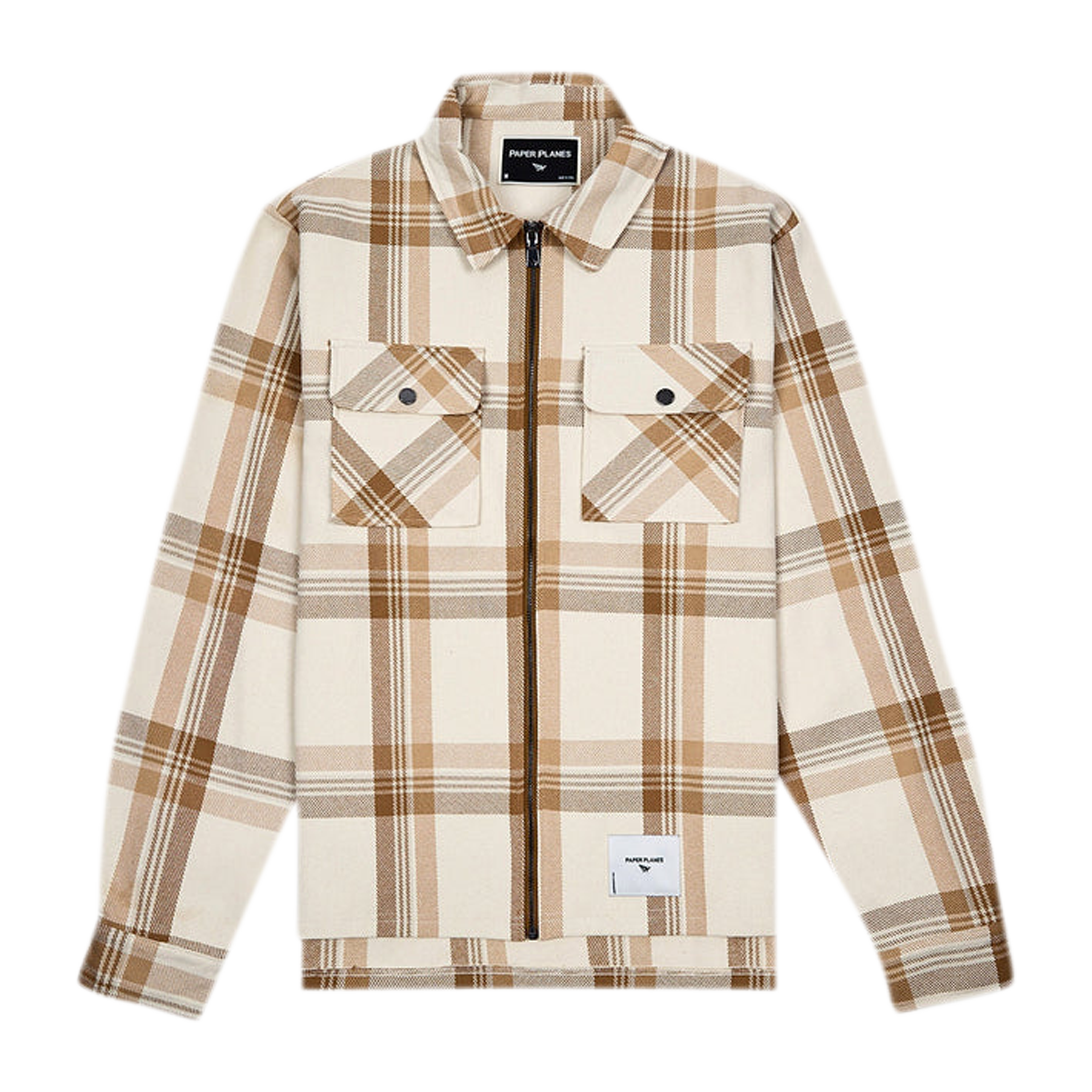 Chestnut Plaid Zip Flannel