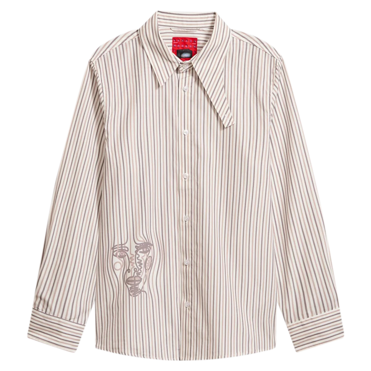 Striped Face Button up