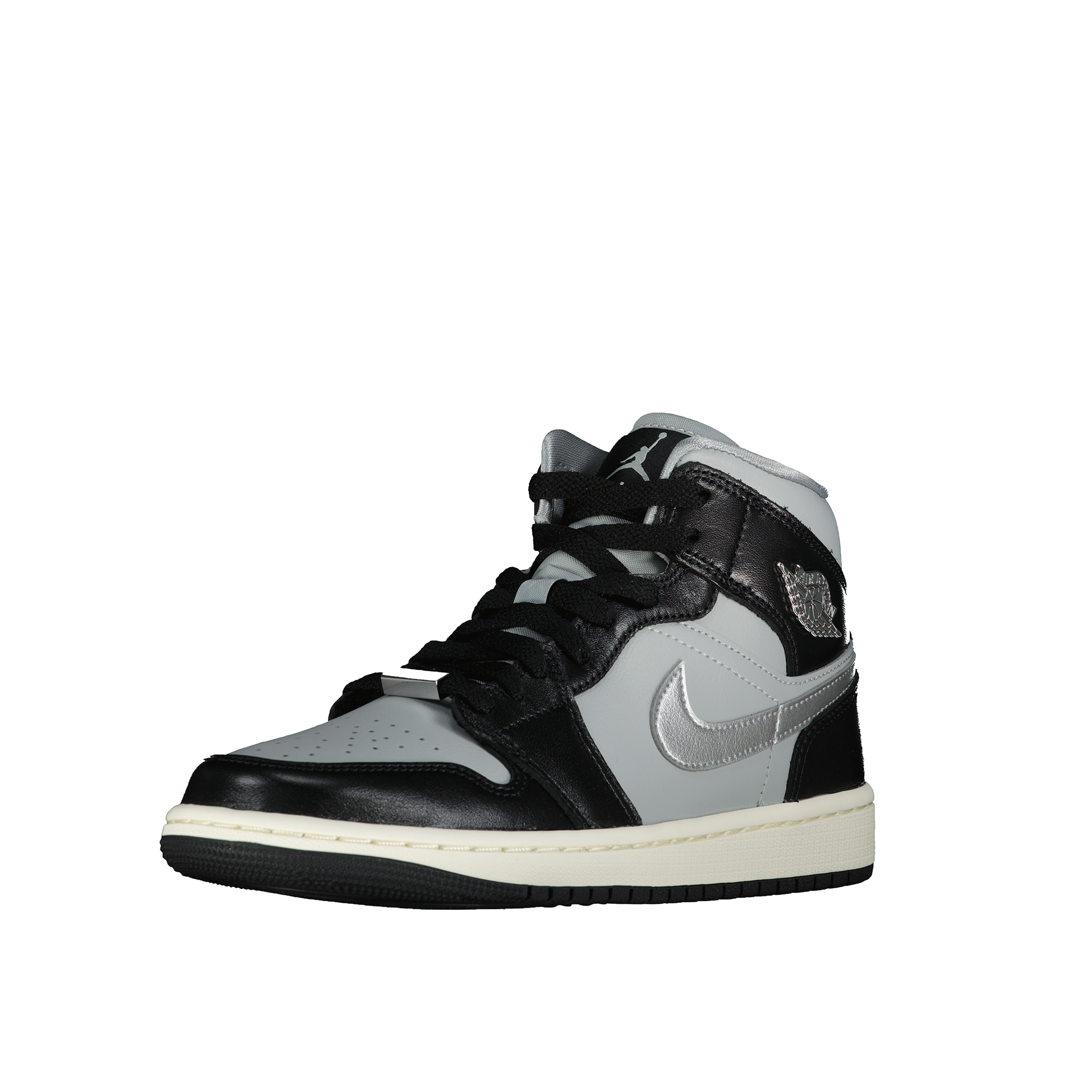 W Air Jordan 1 Mid 'Silver Metallic'