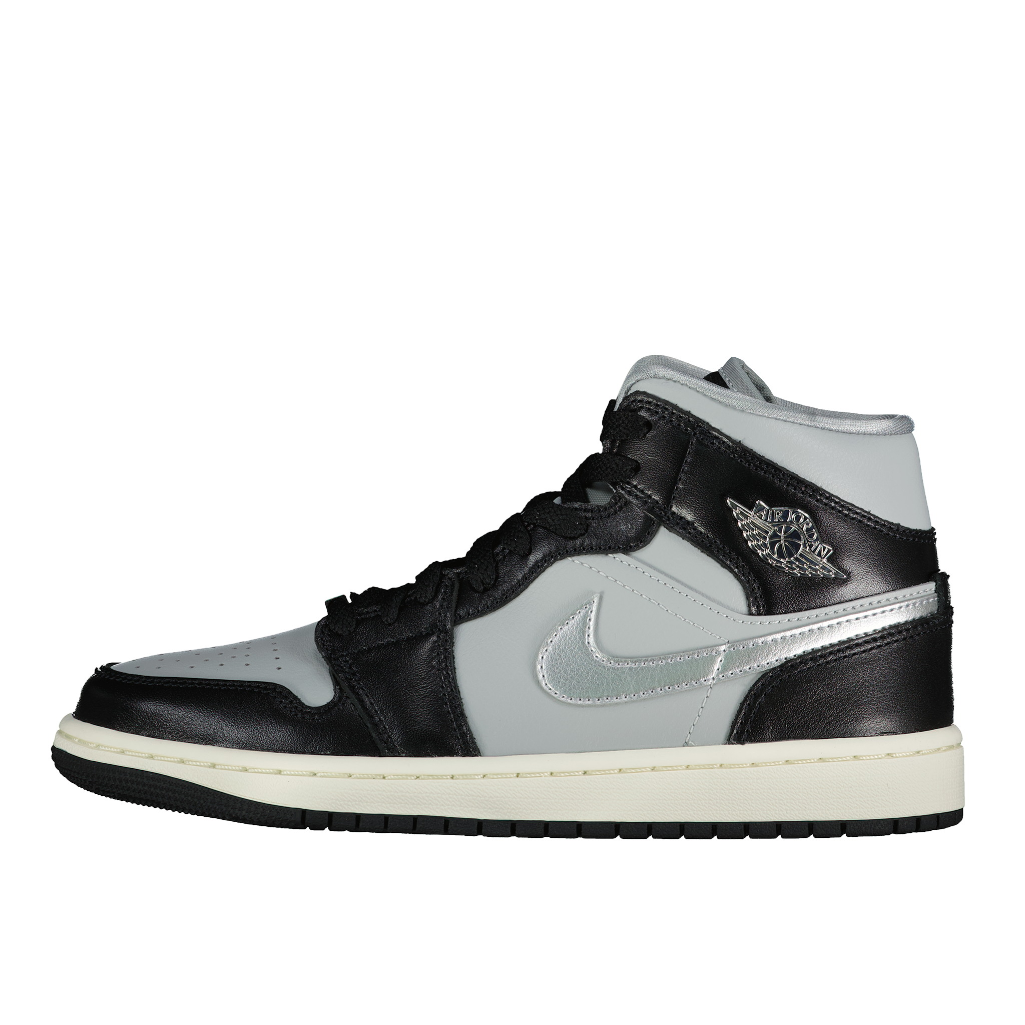 W Air Jordan 1 Mid 'Silver Metallic'