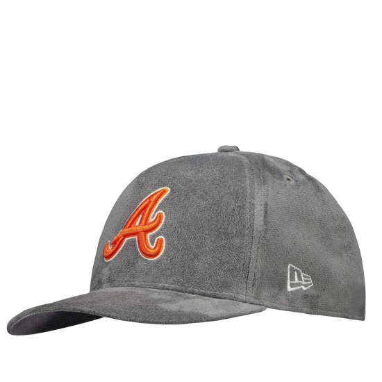 Wish ATL X Atlanta Braves 9 Fifty A-Frame Suede Snap Back