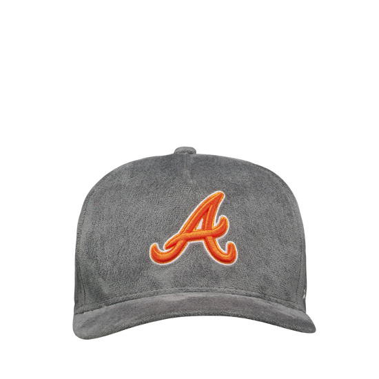 Wish ATL X Atlanta Braves 9 Fifty A-Frame Suede Snap Back