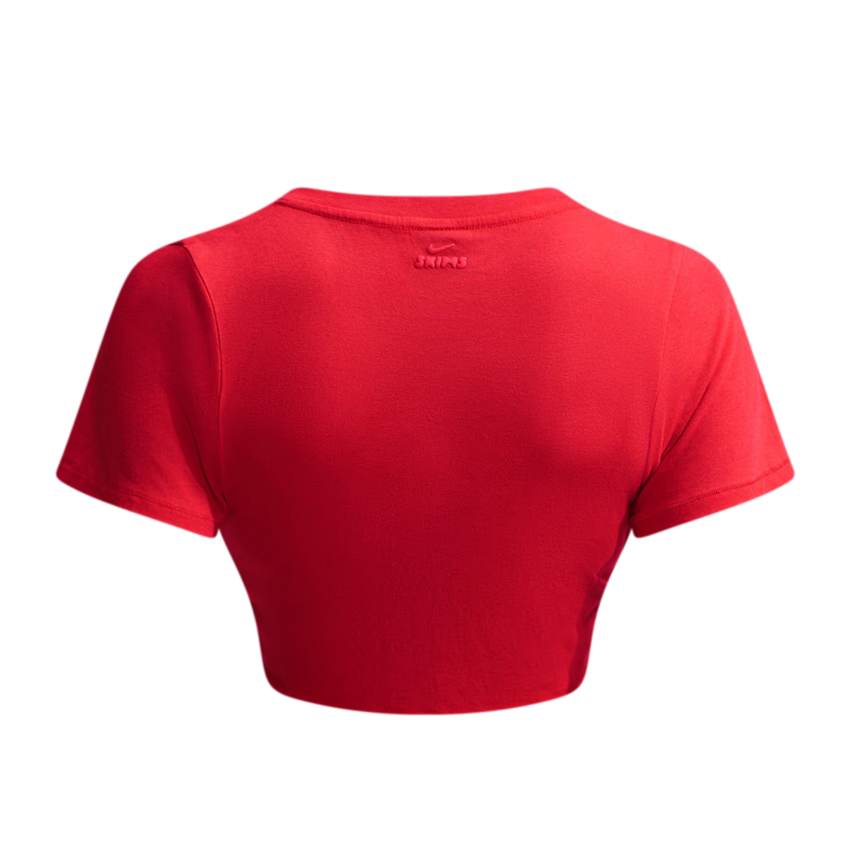 NikeSKIMS Performance Cotton Blend V-Neck Cropped Twist Top