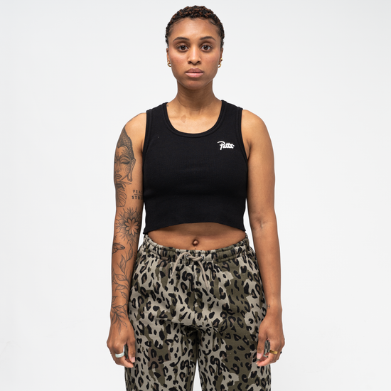 Femme Cropped Waffle Tank Top