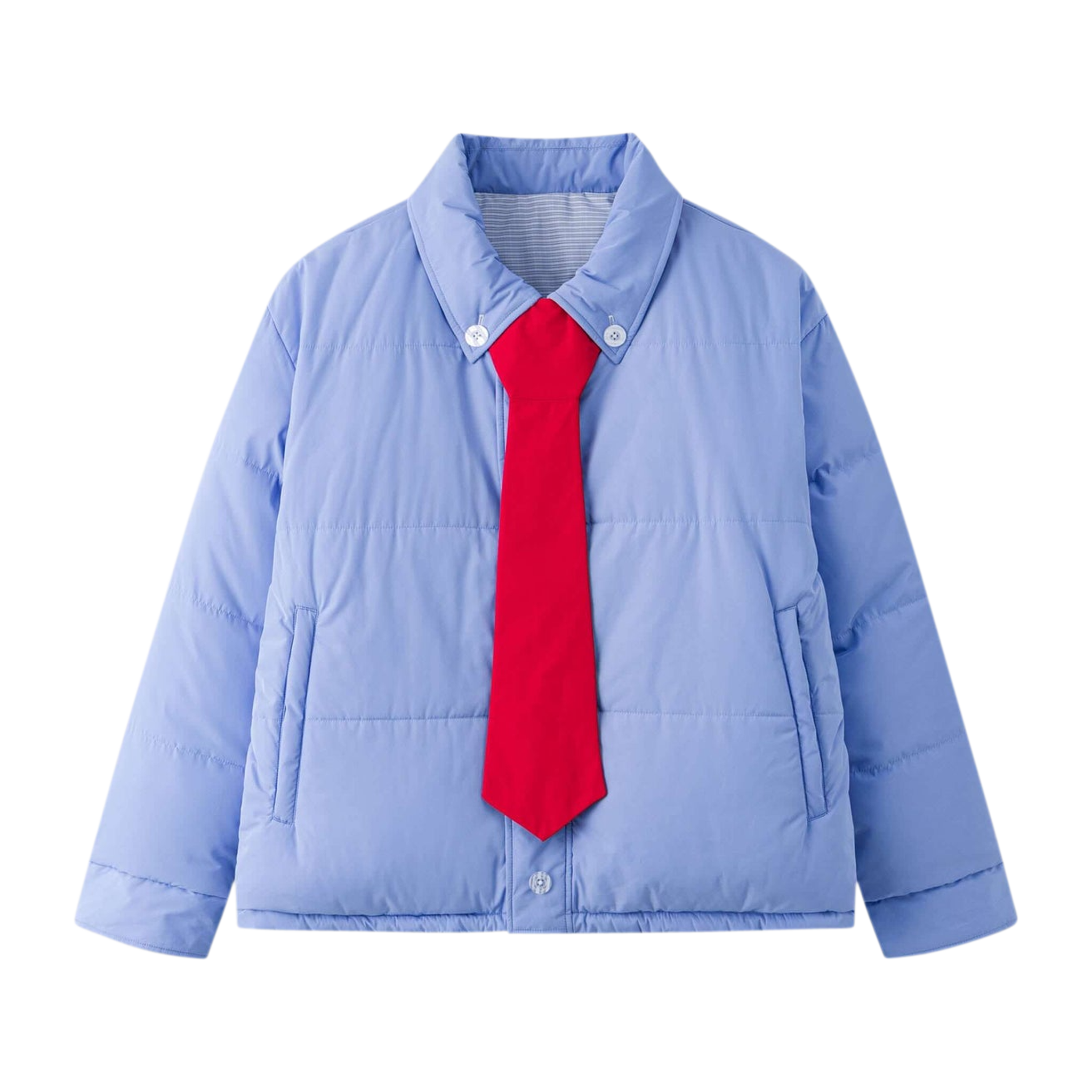 Reversible Shirt Down Puffer