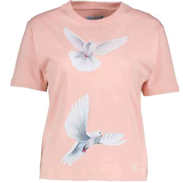 Cropped Ss T-Shirt Freedom Doves