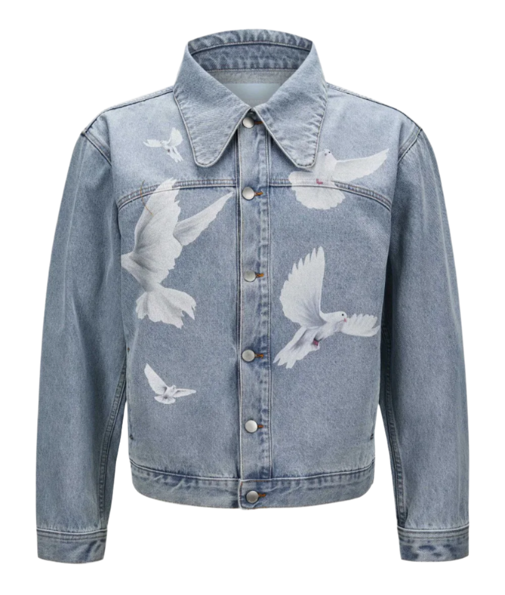 Freedom Doves Denim Trucker Jacket