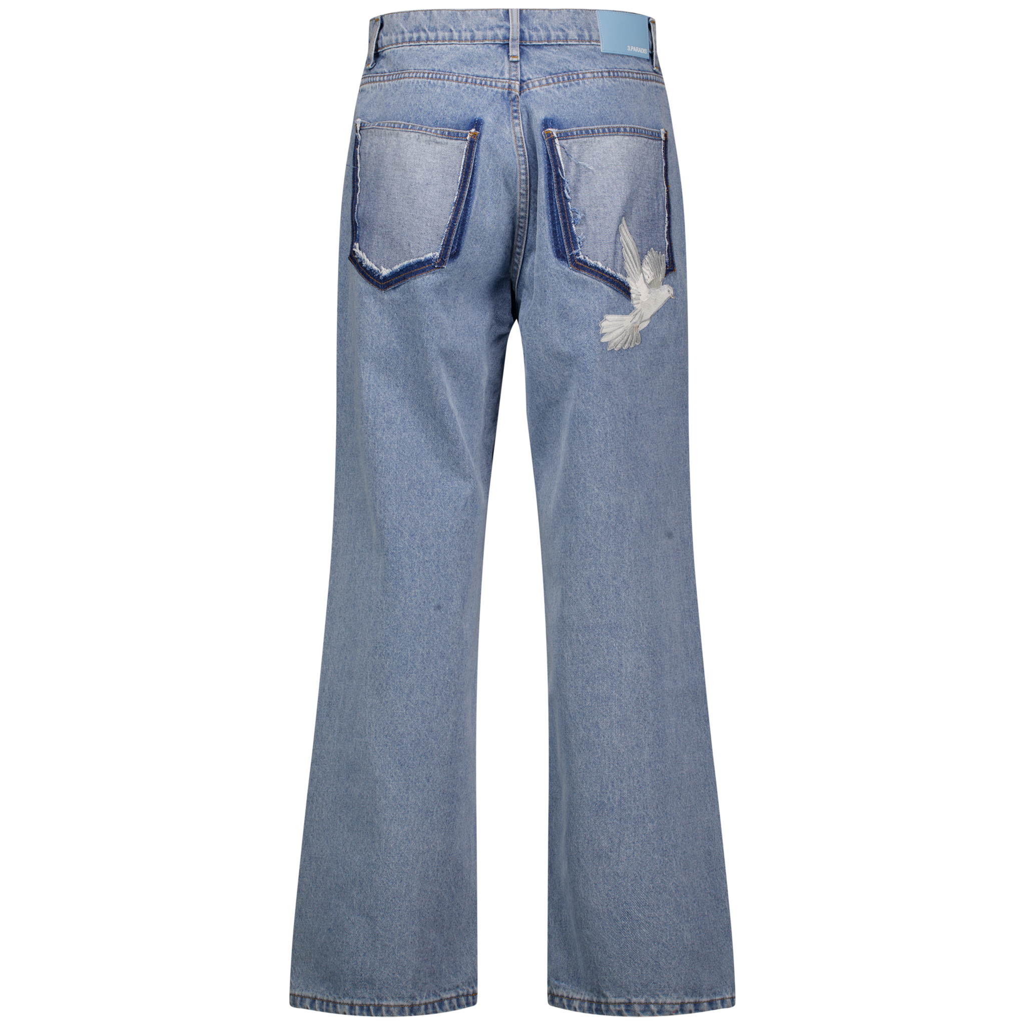 Bird Emb. Back Denim Jeans