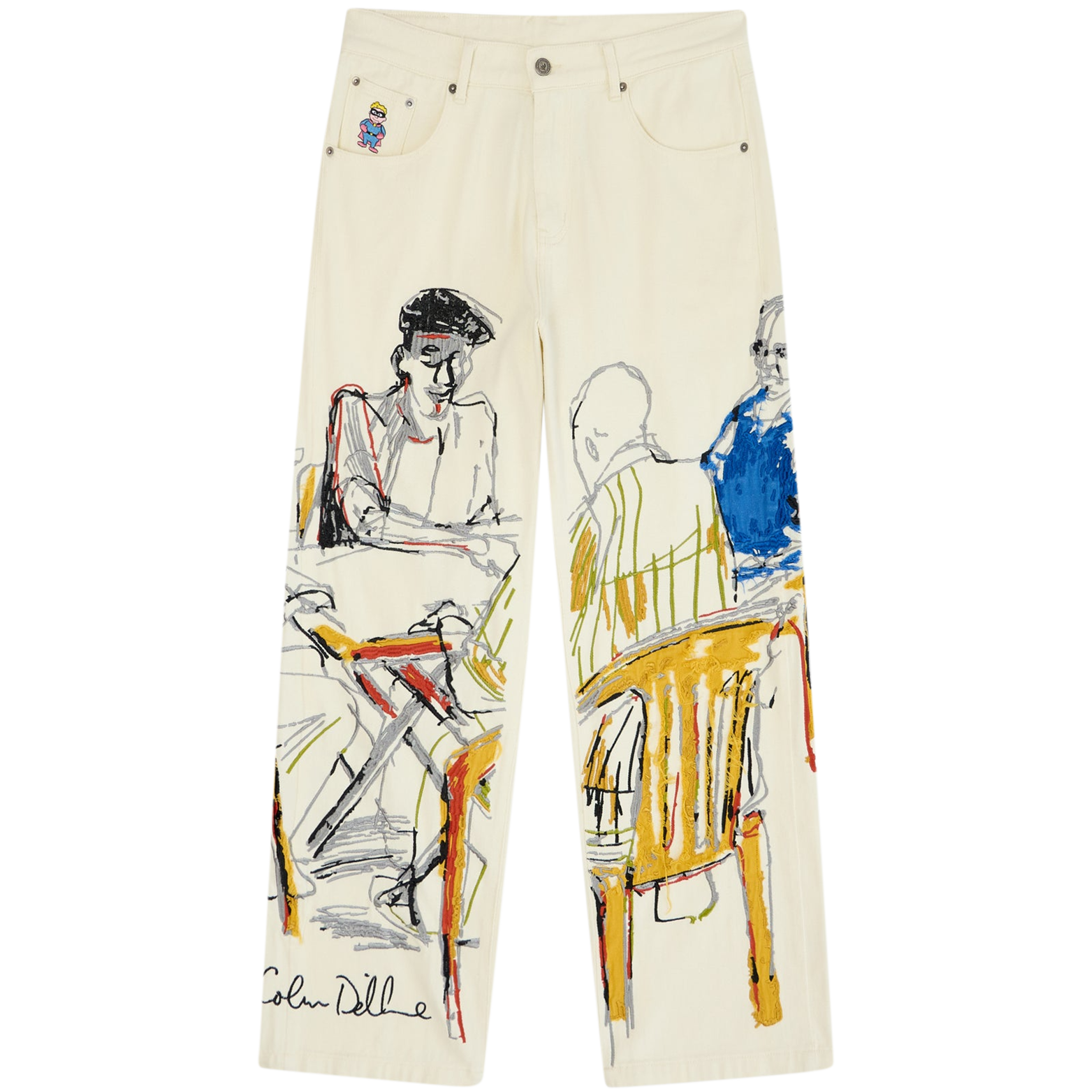 Dominos Embroidery Jeans