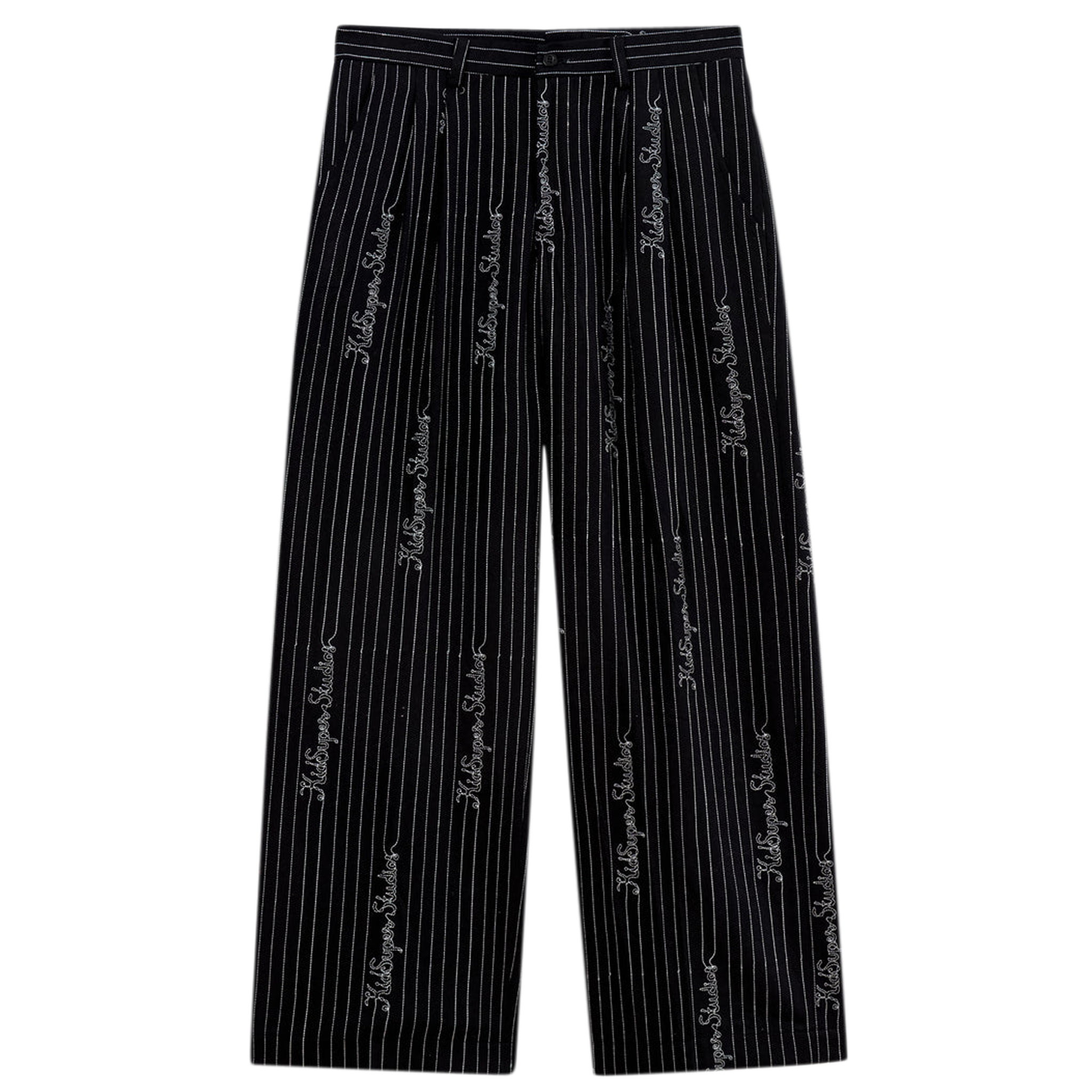 Embroidered Pinstripe Suit Pant