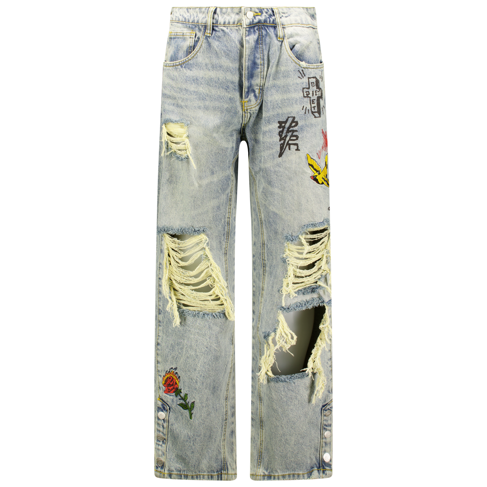Doodle Distressed Denim