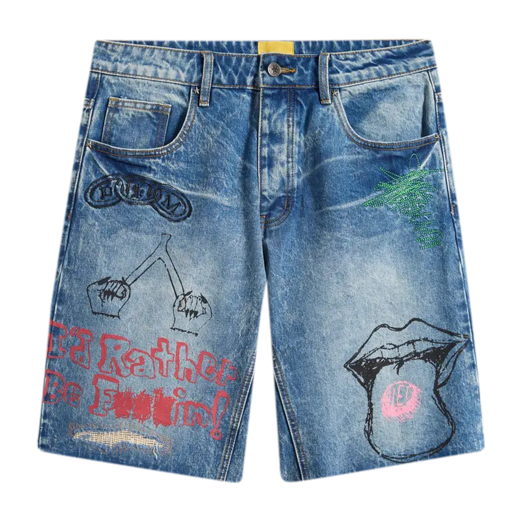 Doodle Denim Shorts
