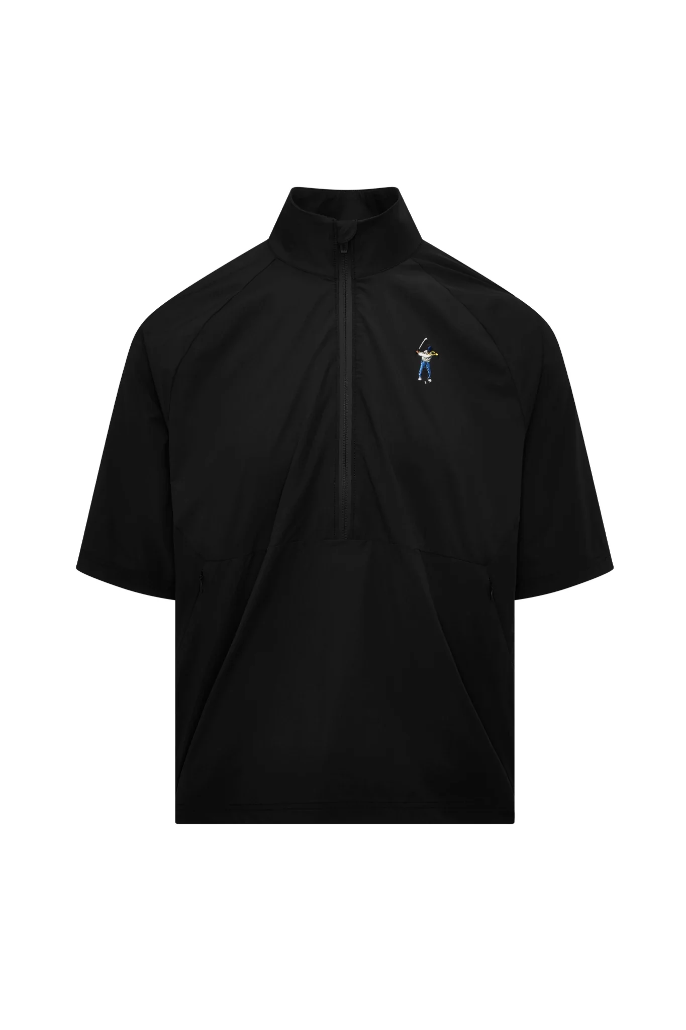 Short Sleeve Tech 1/2 Zip Mockneck Shirt