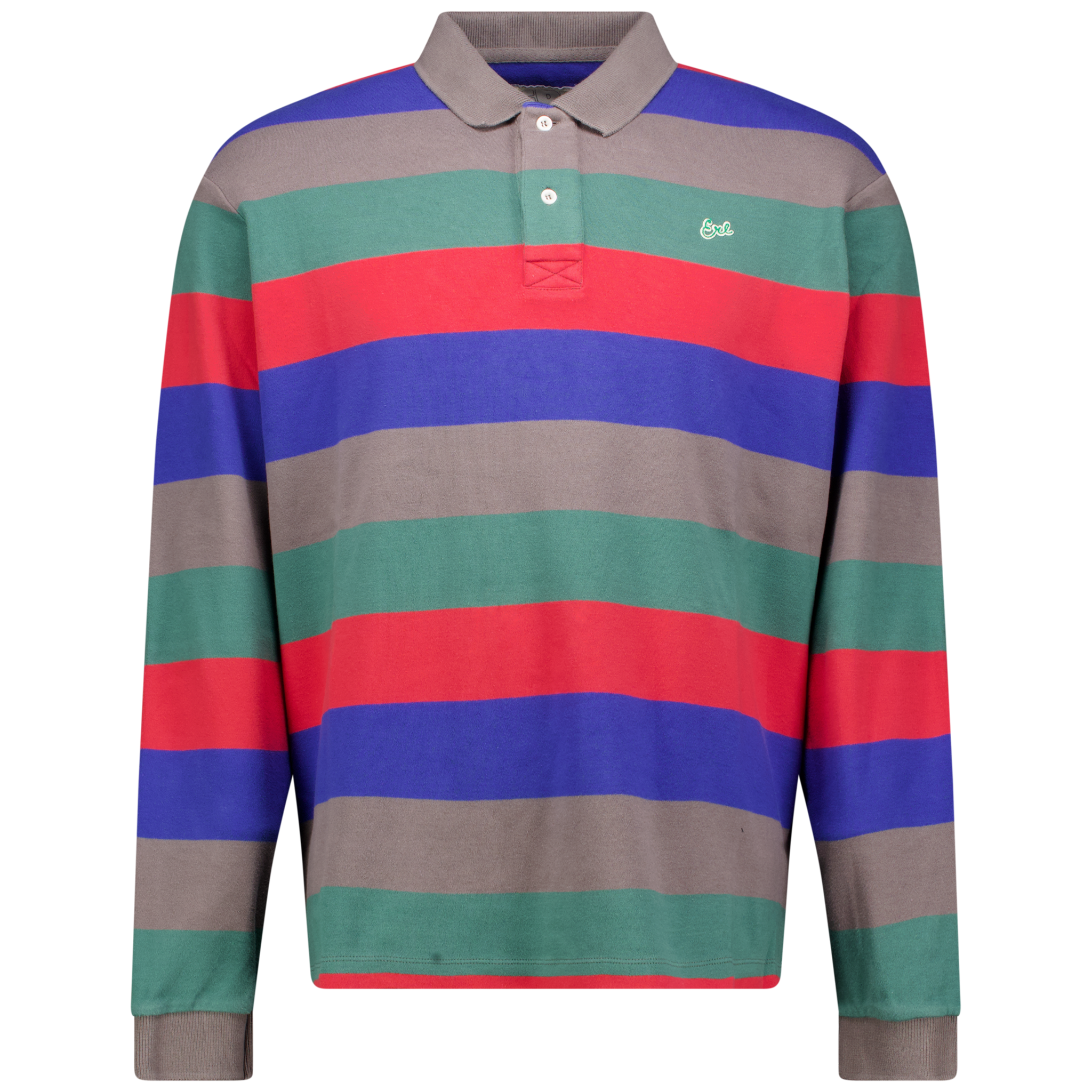 Striped Long Sleeve Polo Knit