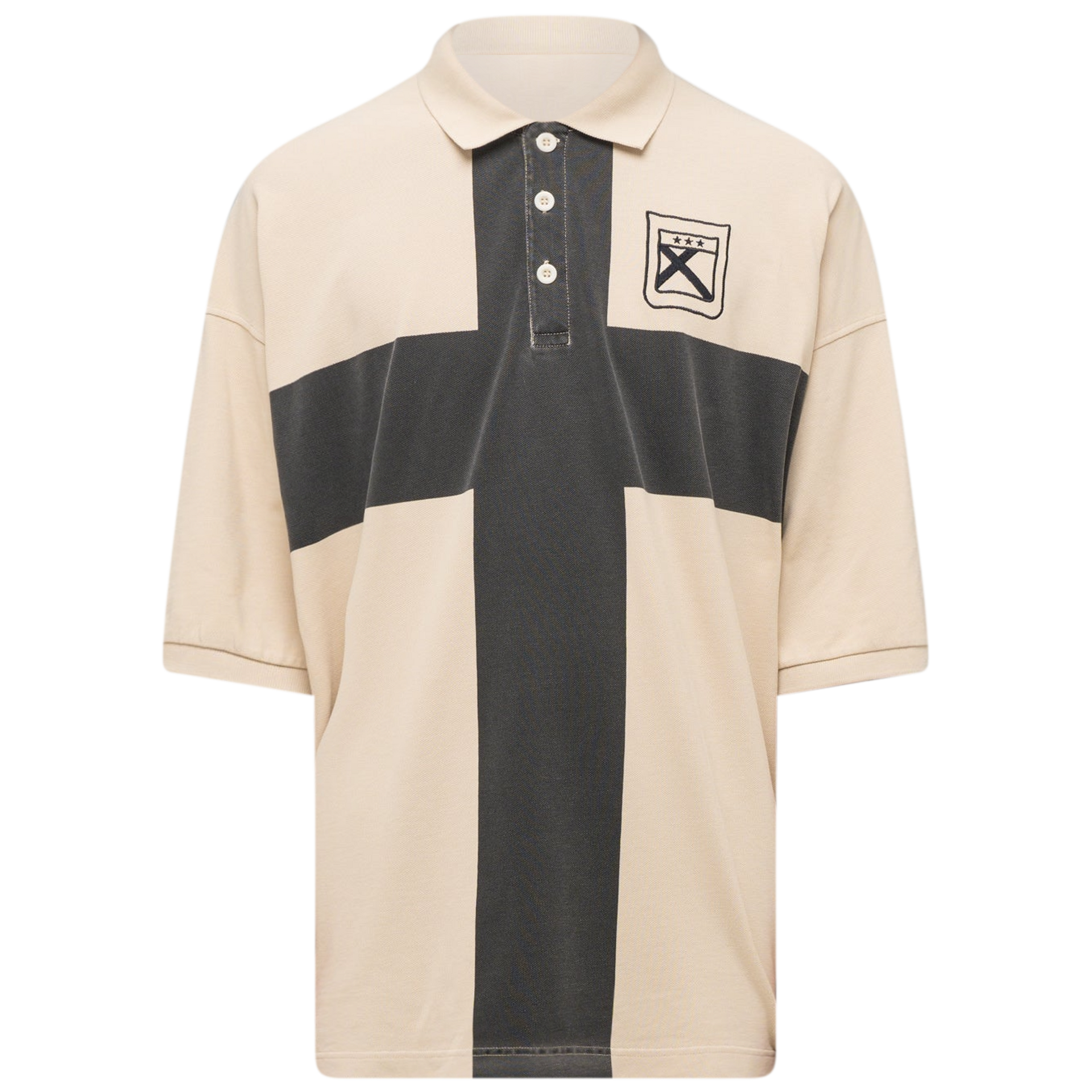 Fainting Cross' Oversized Polo Shirt