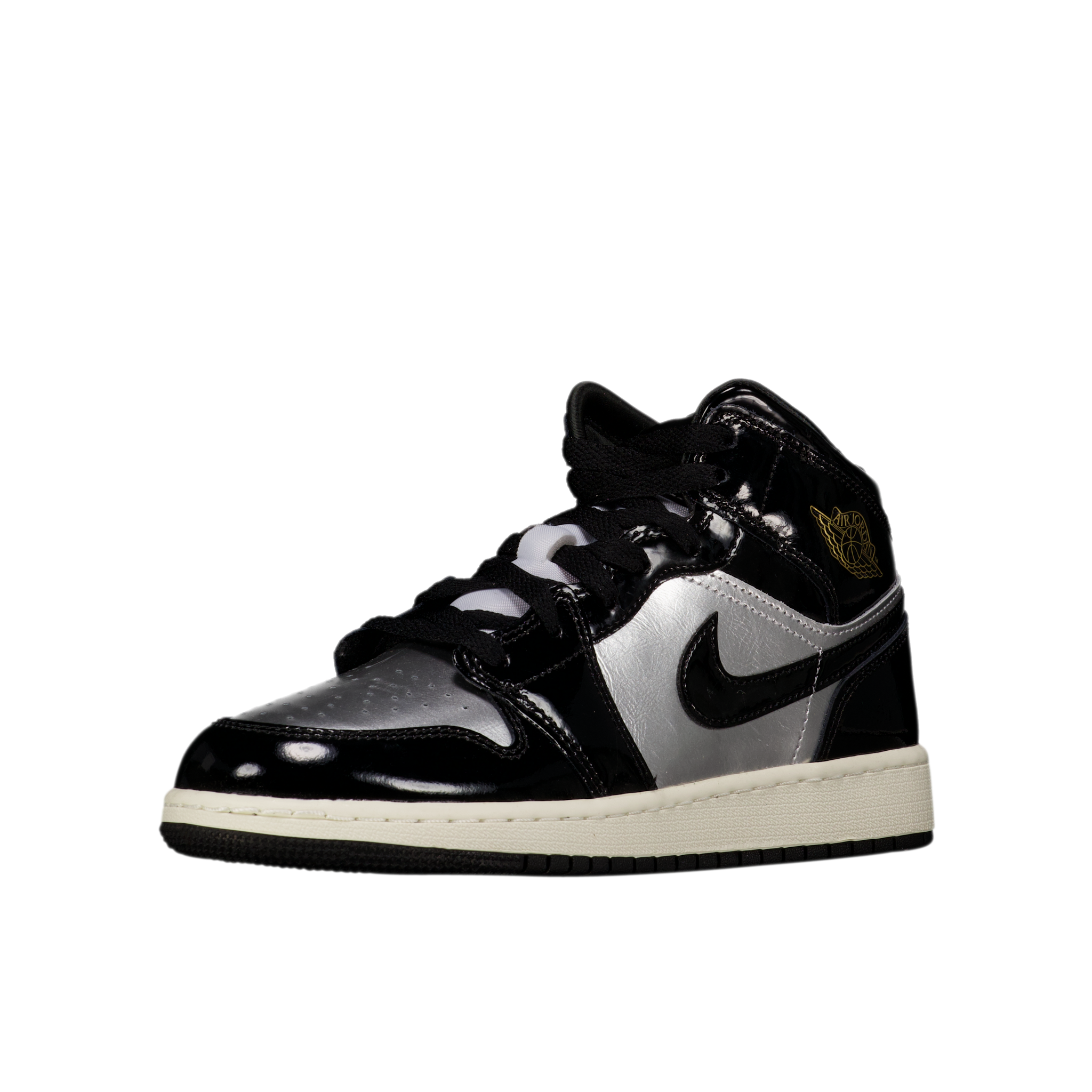 Air Jordan 1 Mid SE 'Black/Metallic Silver' (GS)