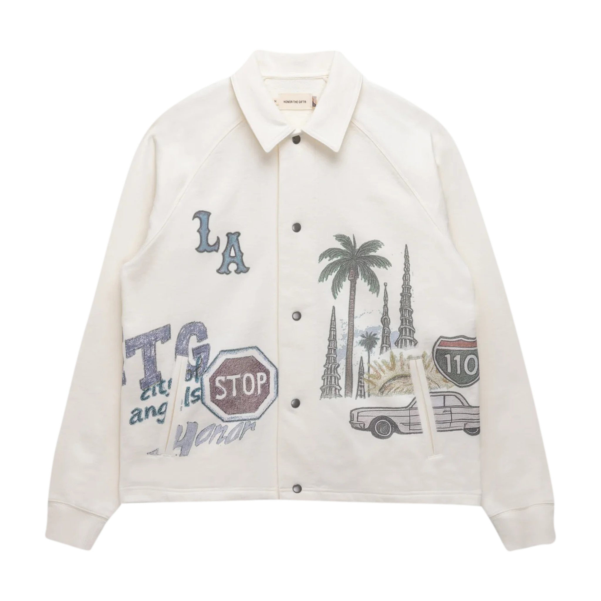 All Over LA Fleece Coaches Jacket