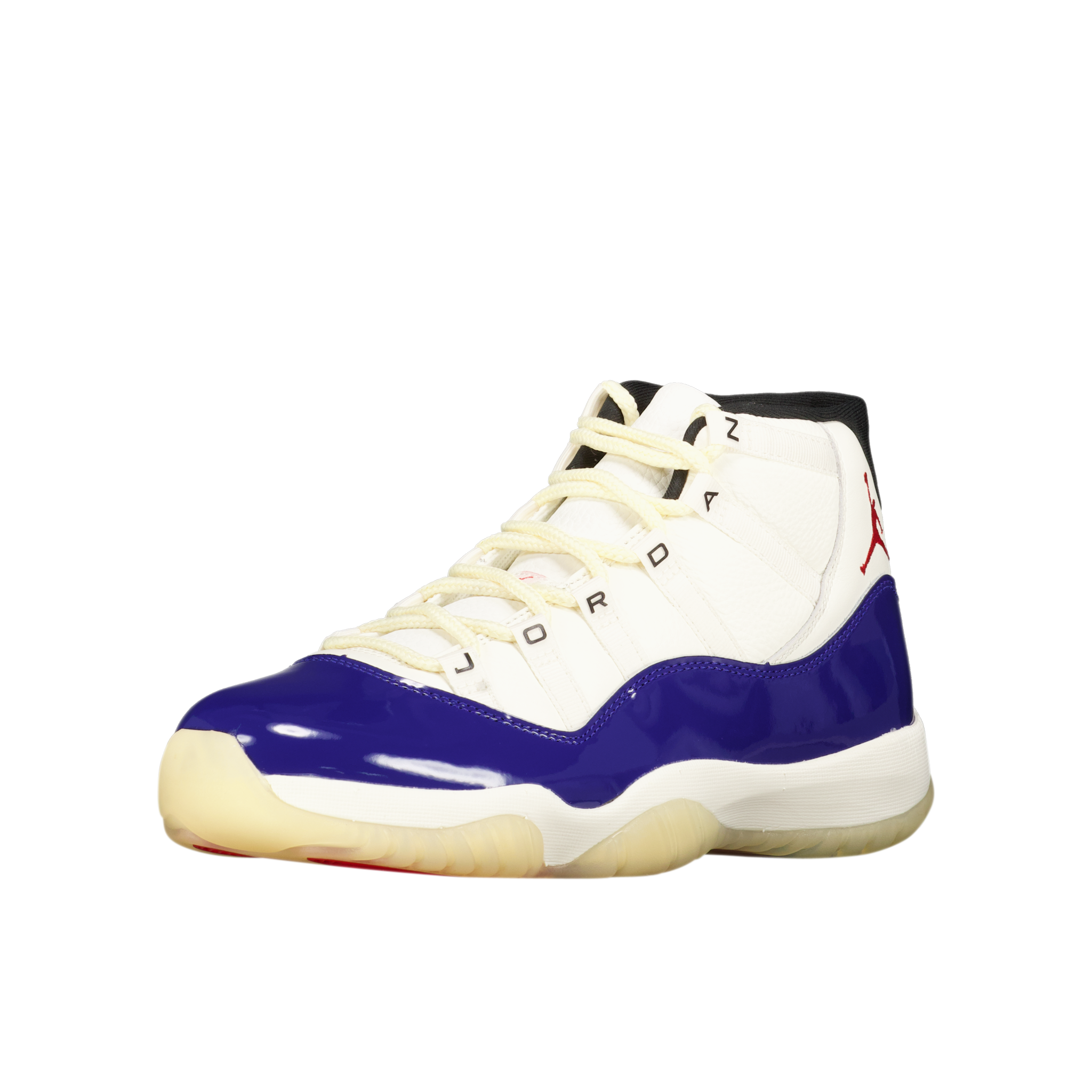 purple and yellow jordans 11