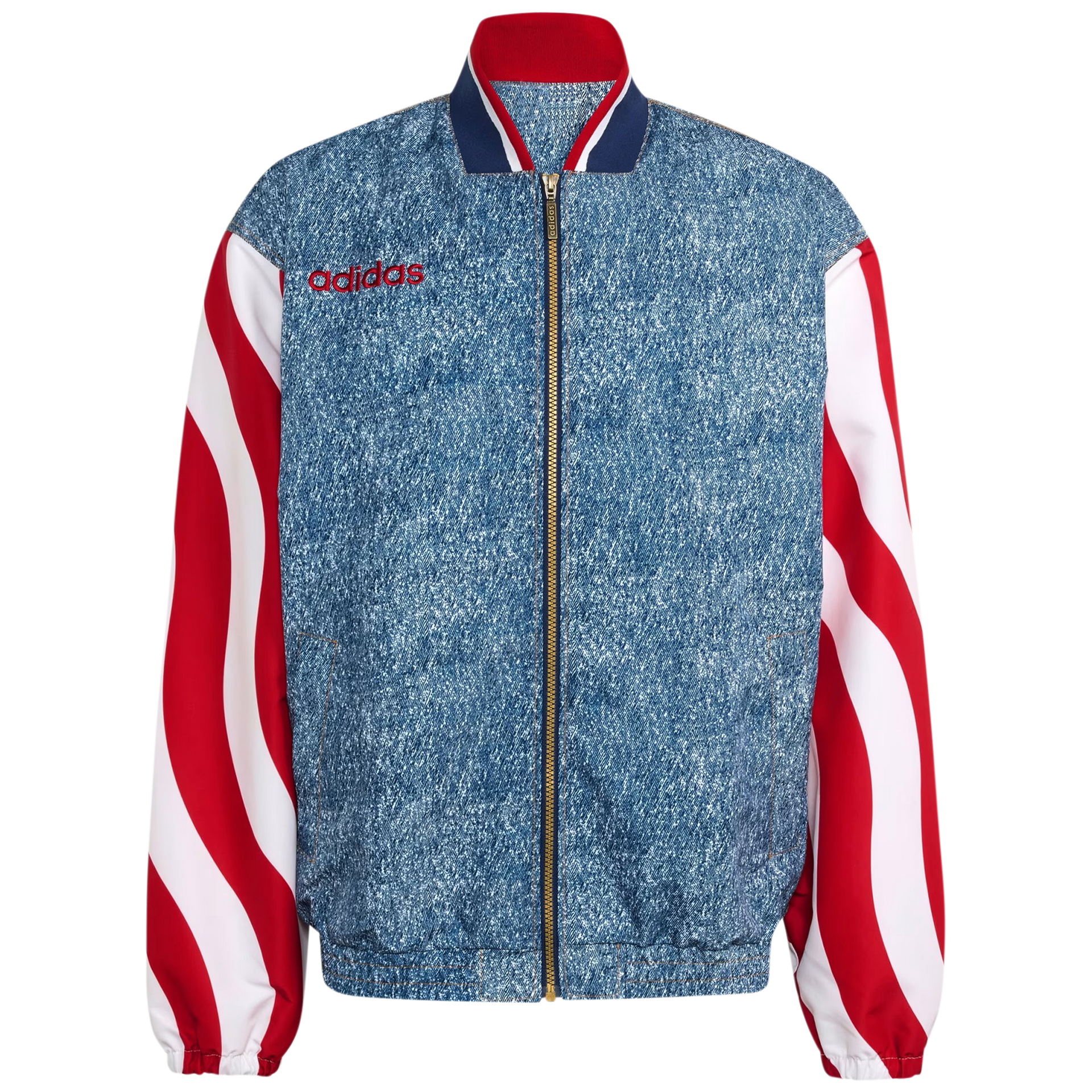 Denim Graphic Track Top