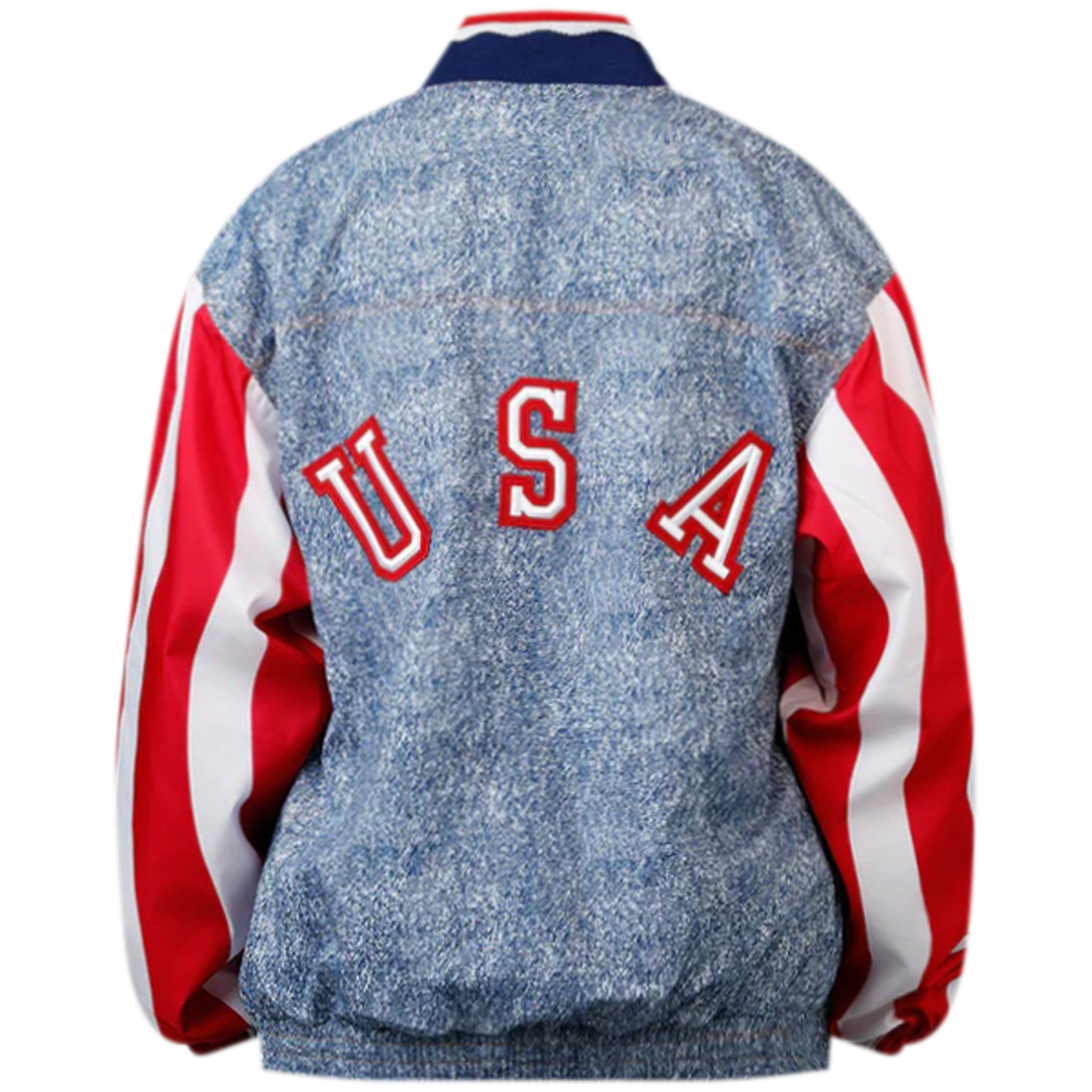 Denim Graphic Track Top
