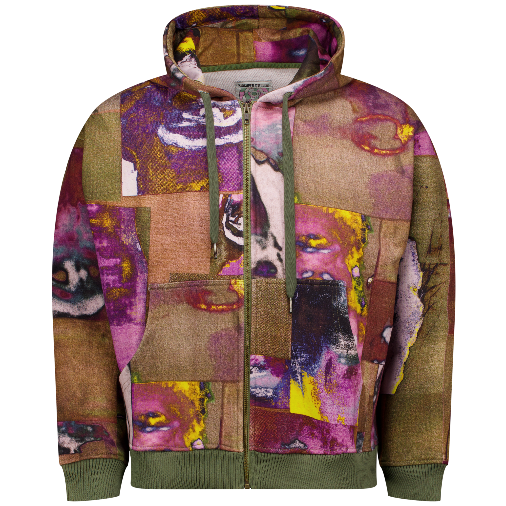 Face Collage Heavyweight Zip up Hoodie