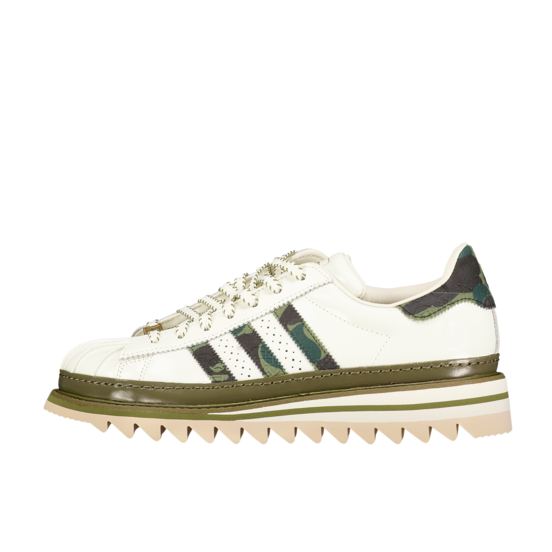 Bape X Edison Chen Clot X Adidas Superstar 'Olive Cargo'