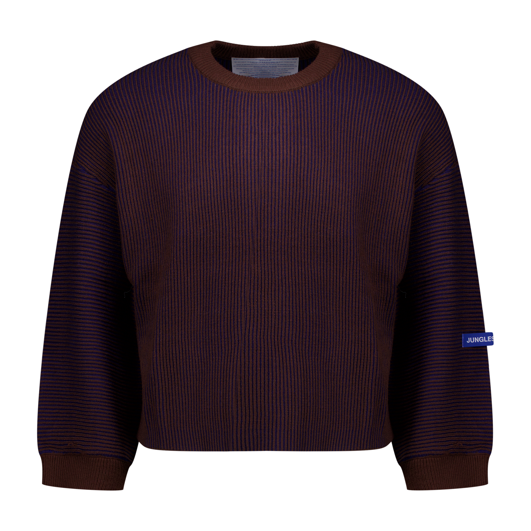 Two Tone Rib Knit Sweater