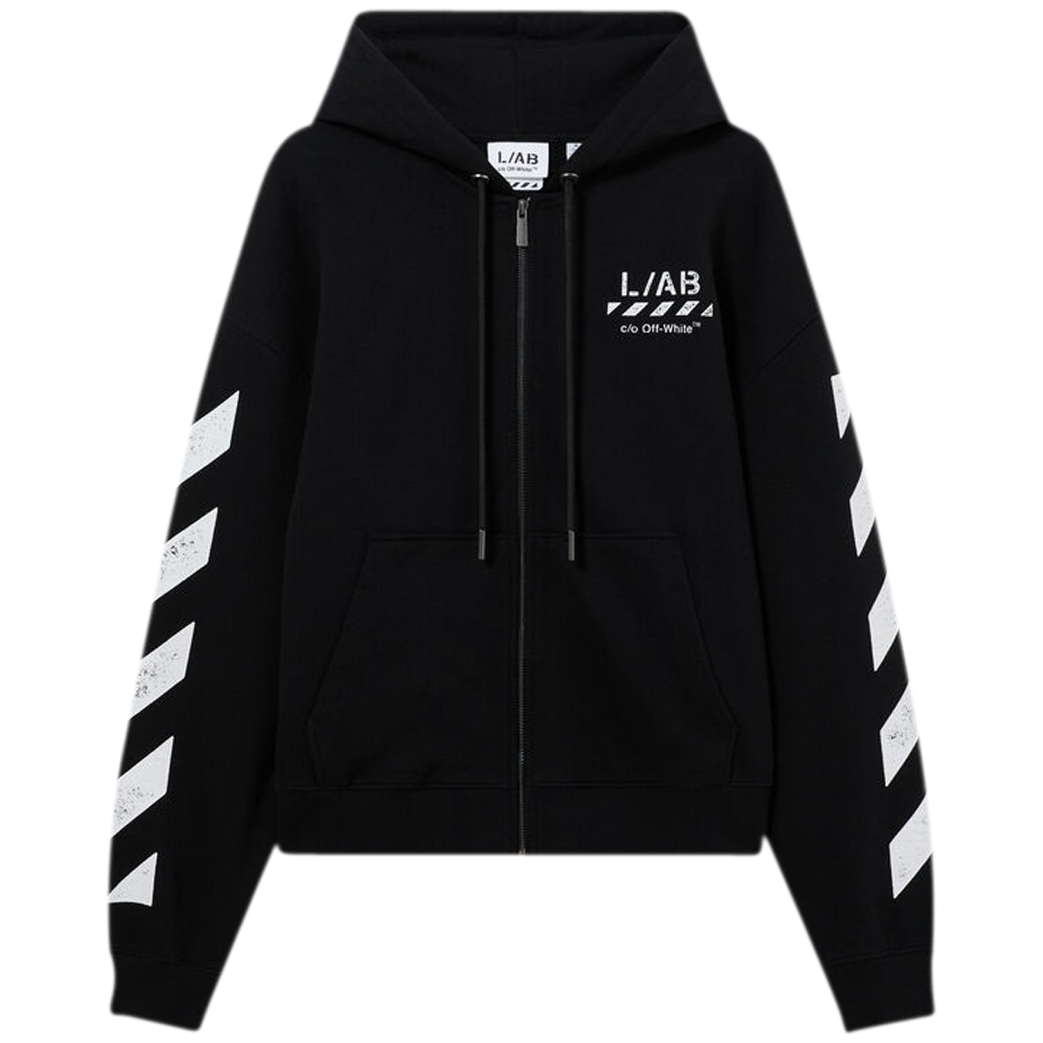 Diagonal Zip Hoodie