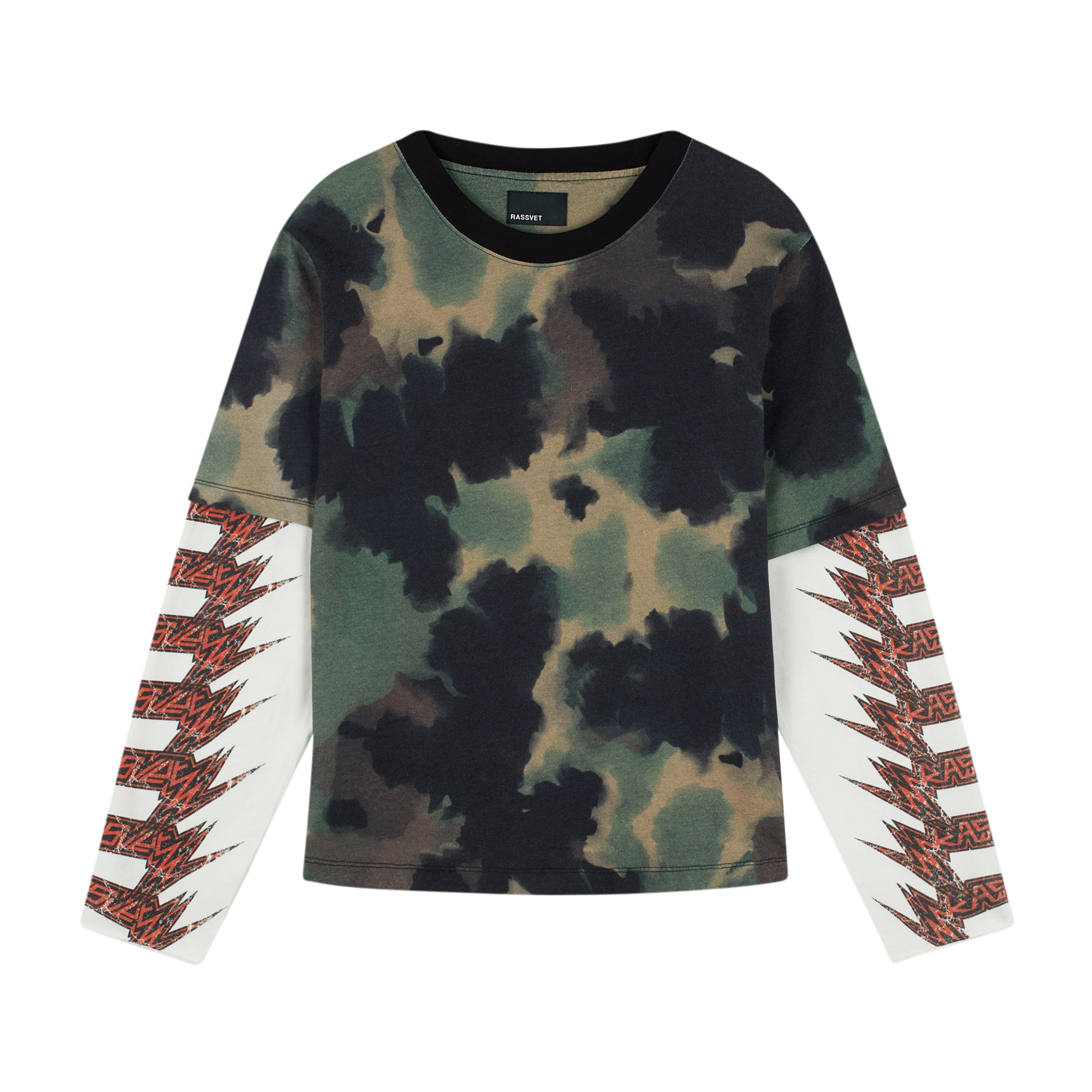 Faux Layered Metal Long Sleeve Tee