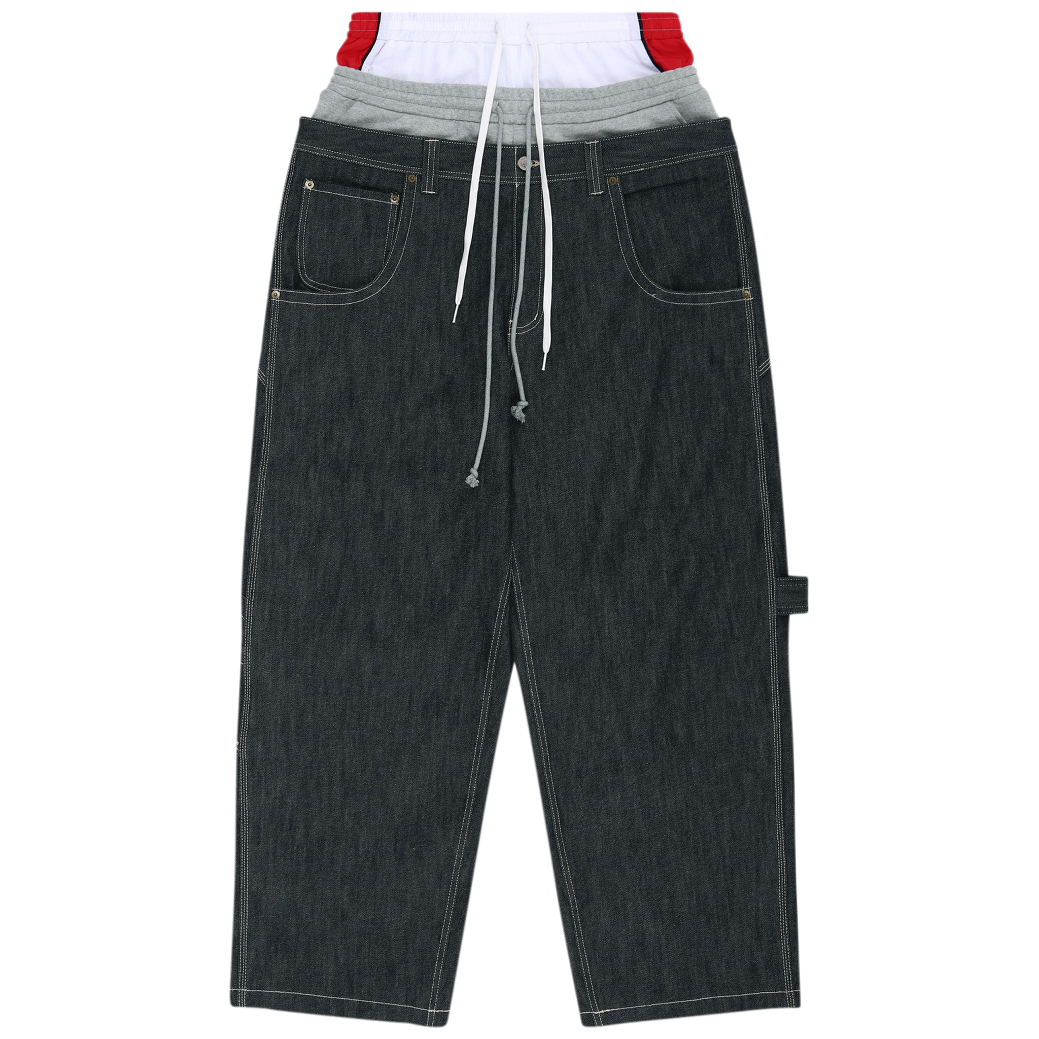 3 Layered Denim Pants