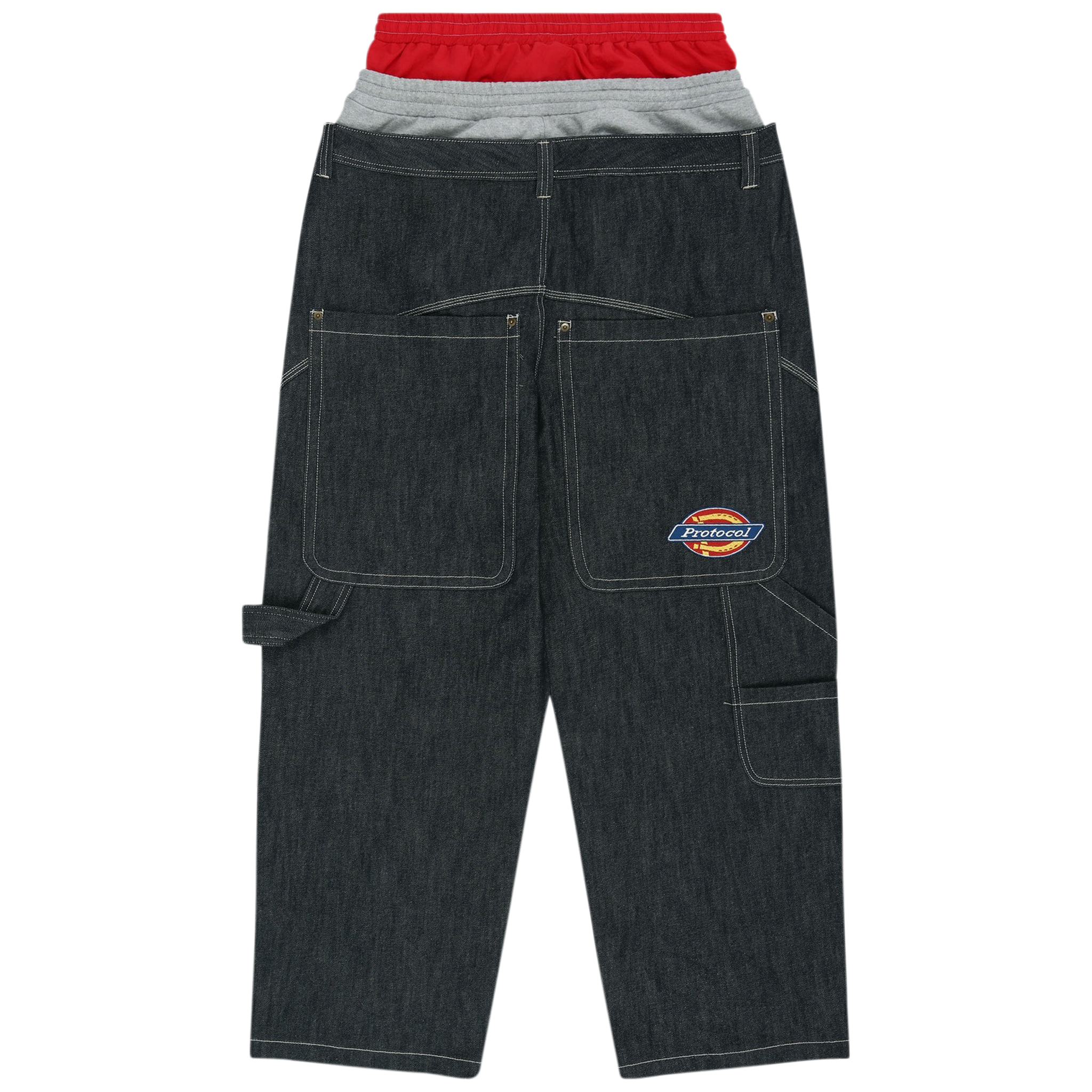3 Layered Denim Pants