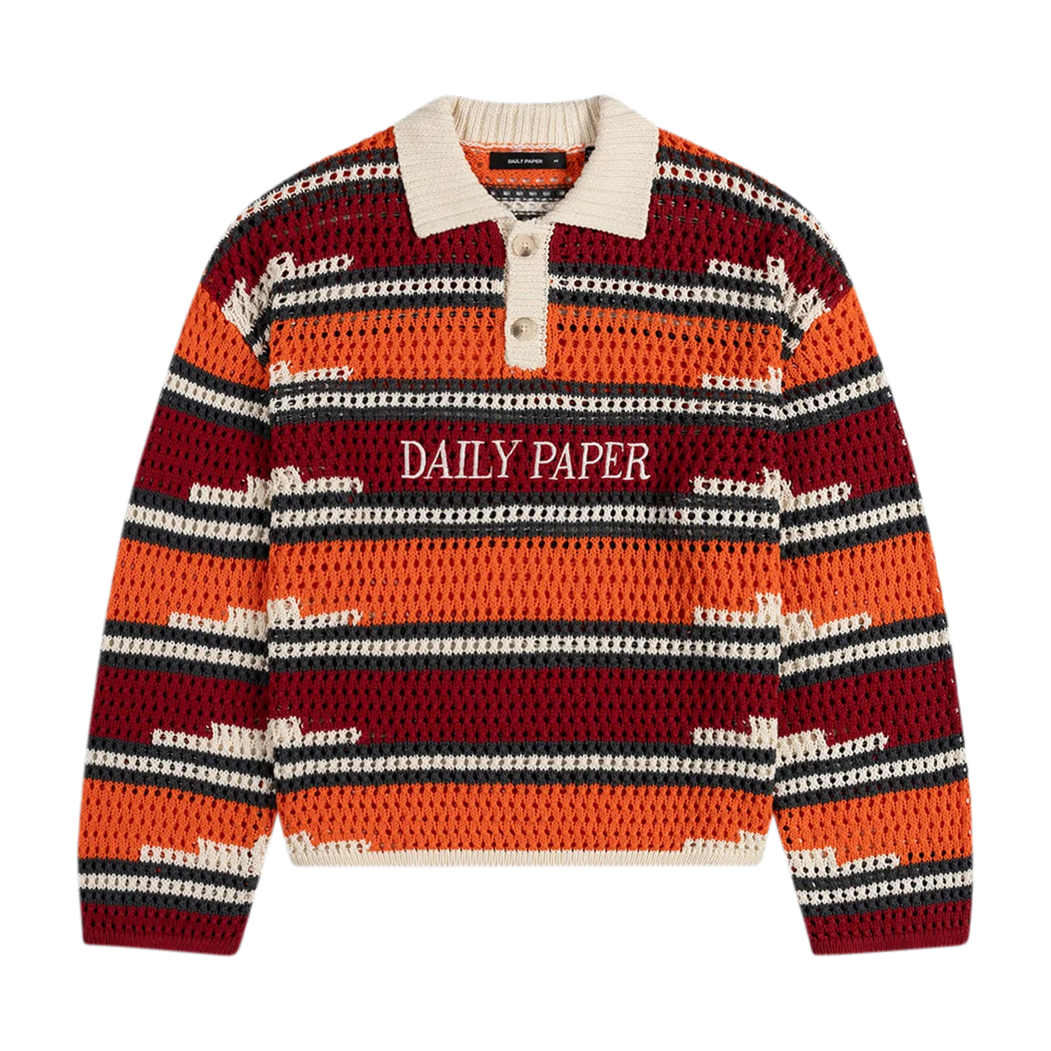 Kente Stripe Knit Polo