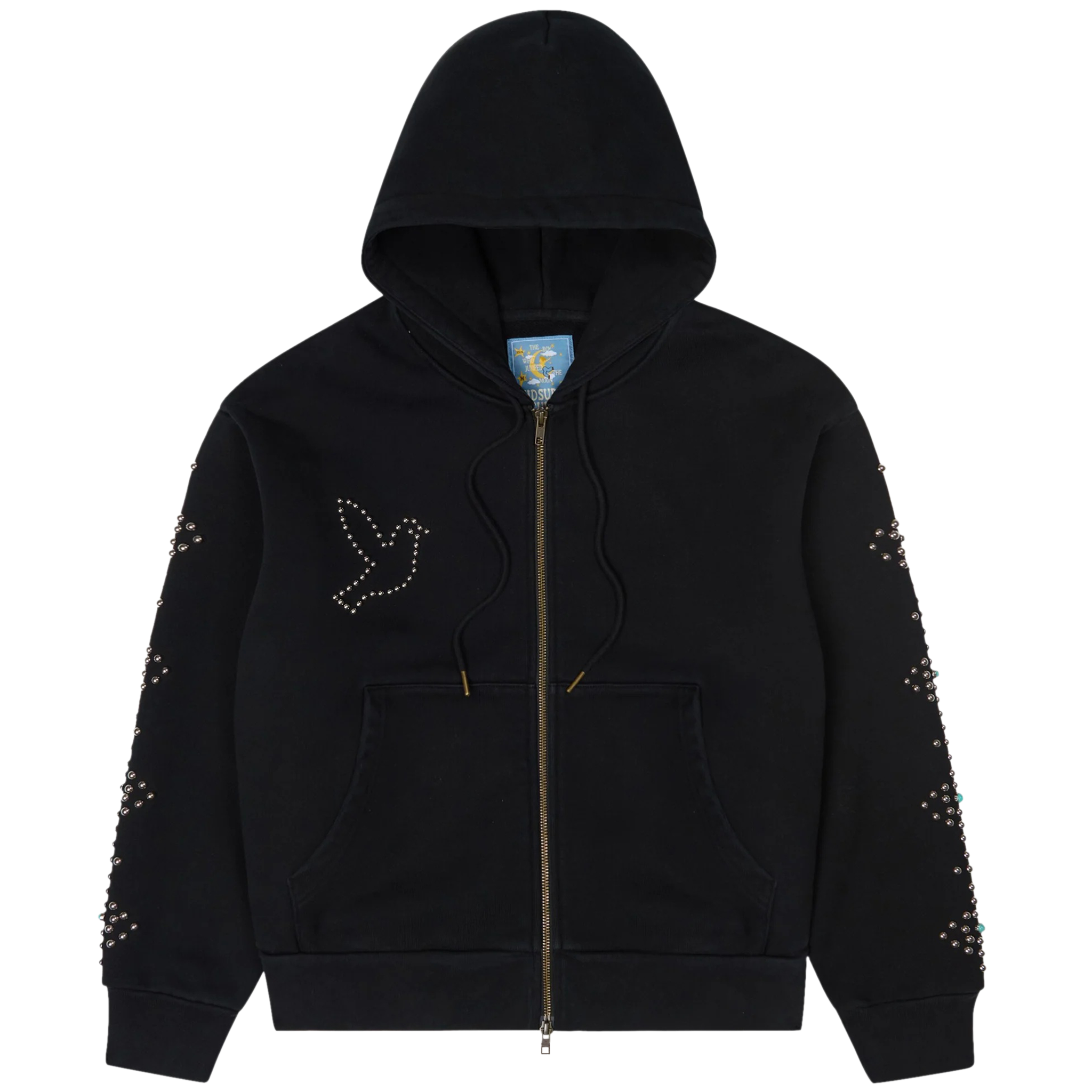 Dove & Eye Studded Hoodie