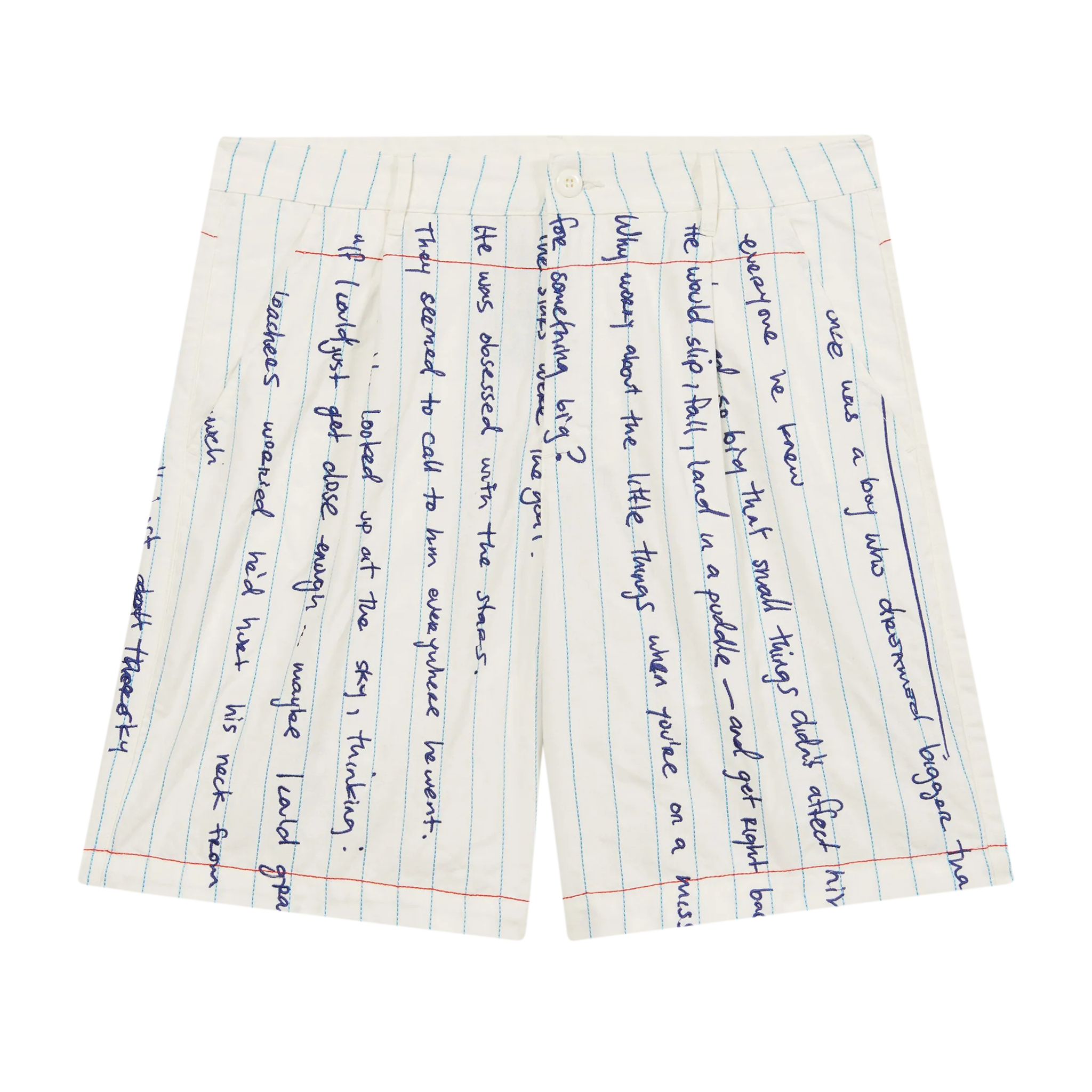 Paper Handwriting Pleated Shorts