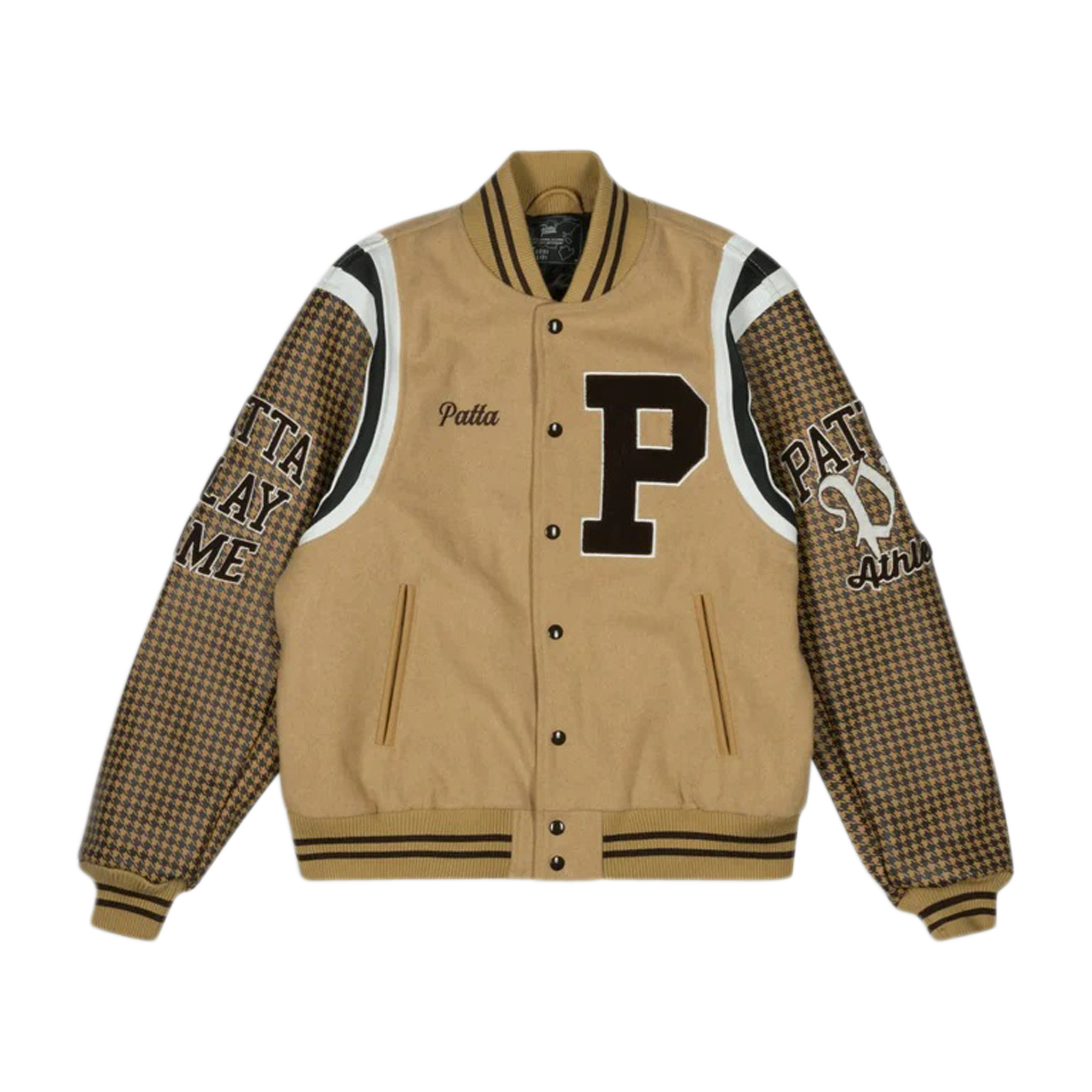 Athletic P Houndstooth Varsity Jacket