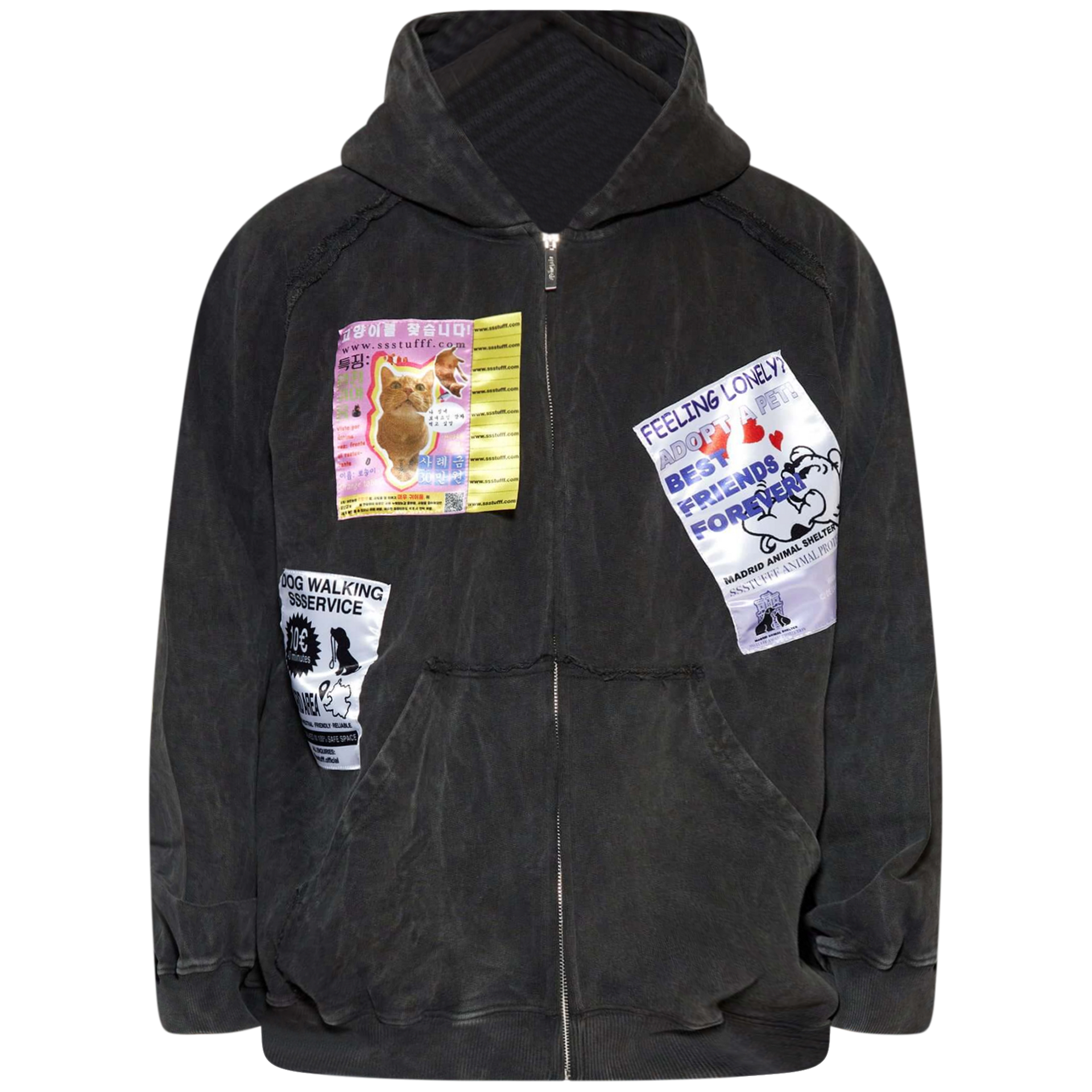 トップス RAGLAN OVERSIZED ZIP-UP SHIRTS Raglan Ads Zip-Up