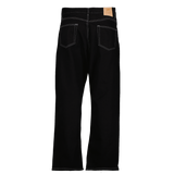 Patta Contrast Stitch Loose Denim Pants (Black)