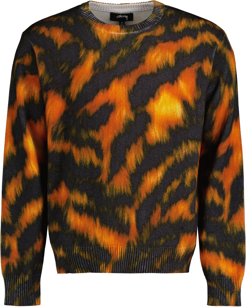 PRINTED FUR SWEATER